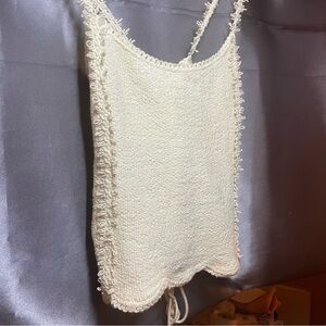 Señora Caballero Knit Tank Top 100% Cotton Adjustable Artisanal Boho XS